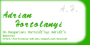 adrian hortolanyi business card